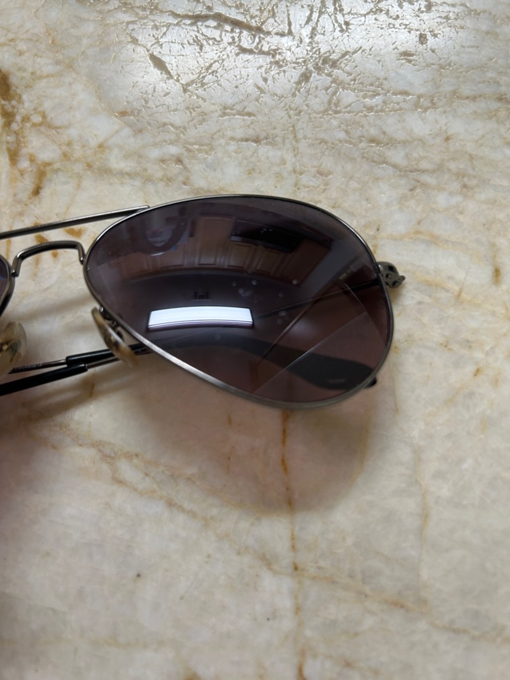 Ray-Ban Aviator Sunglasses - Gradient Blue to Brown Lenses - Picture 7 of 7